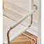 Chaise de bureau Fred en similicuir et acier inoxydable Fred-1006272404