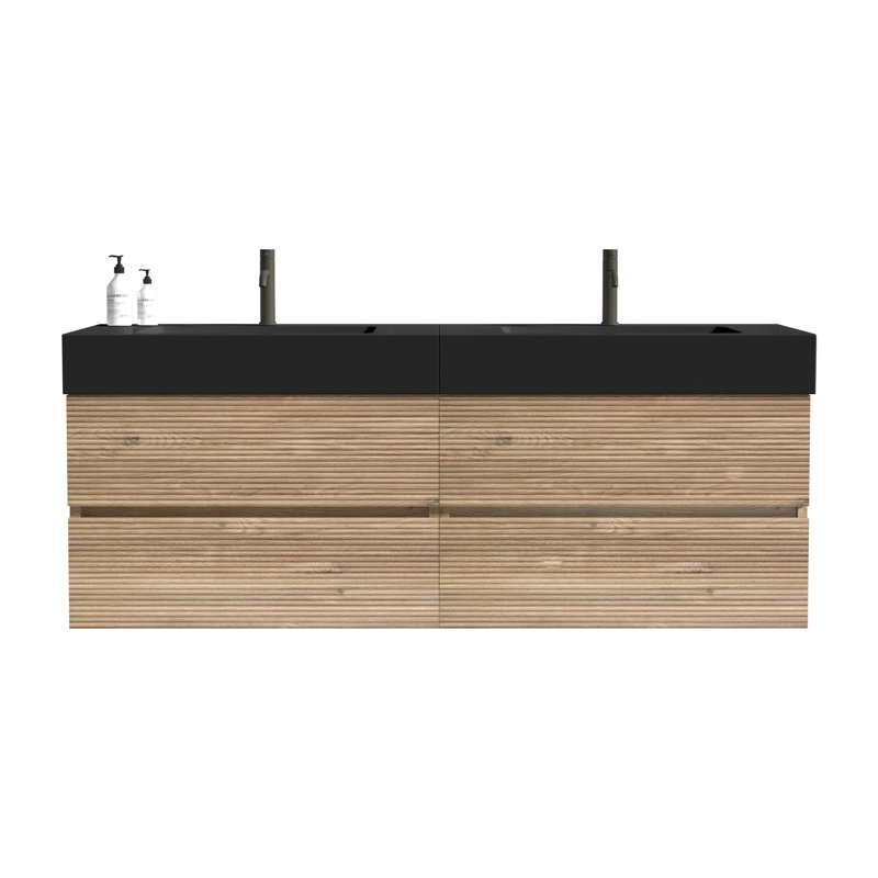 Ensemble de meuble-lavabo flottant mural Grace, 60"