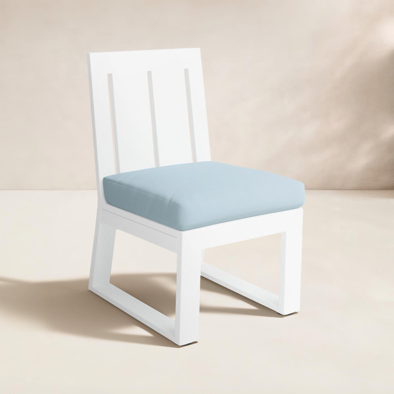 Newport Outdoor Dining Side Chair, Canvas Skyline Sunbrella®