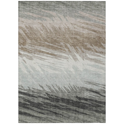 Machine Washable Indoor/Outdoor Houtz ACN2272 Stripes Rug