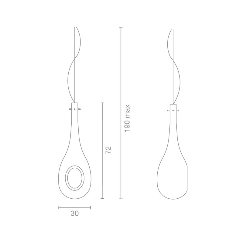 Ovo 1 - Light Pendant, Shaded black