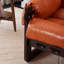Chaise longue en cire d'huile rétro avec accoudoirs amovibles et assemblage facile-133994746