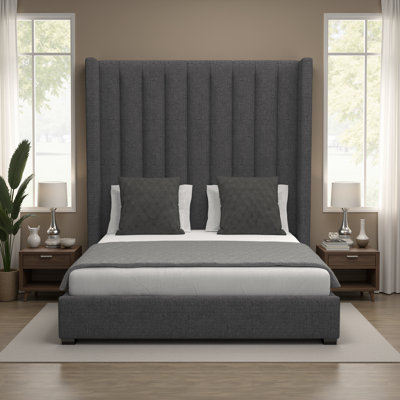 Esparto Upholstered Wingback Bed