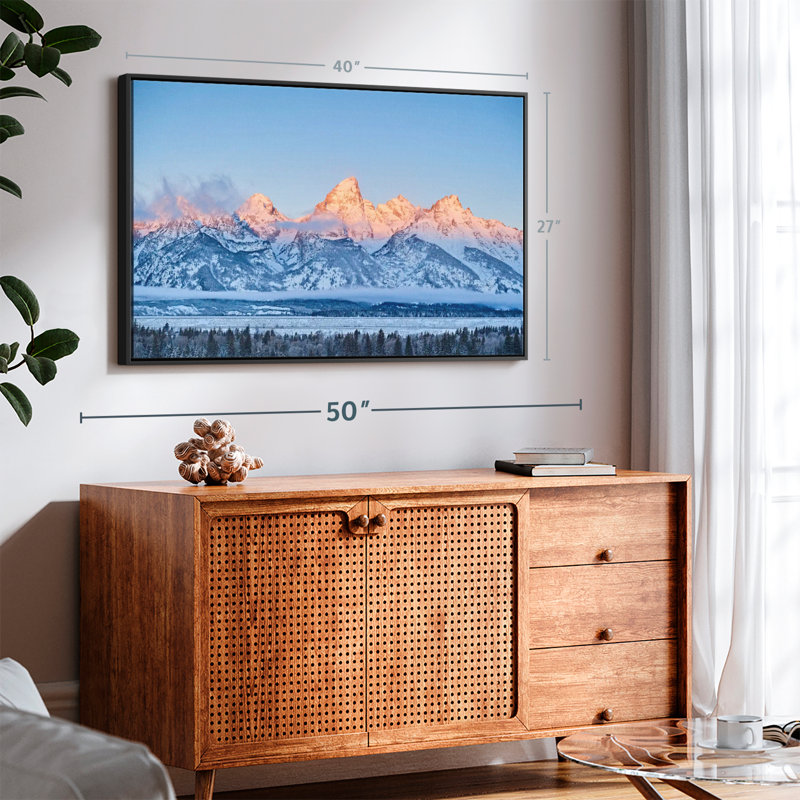 «Frozen Grand Tetons Wall Art», H 27 po x l 40 po