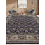 Sultanabad Wool Oriental Area Rug in Aubergine/Gold