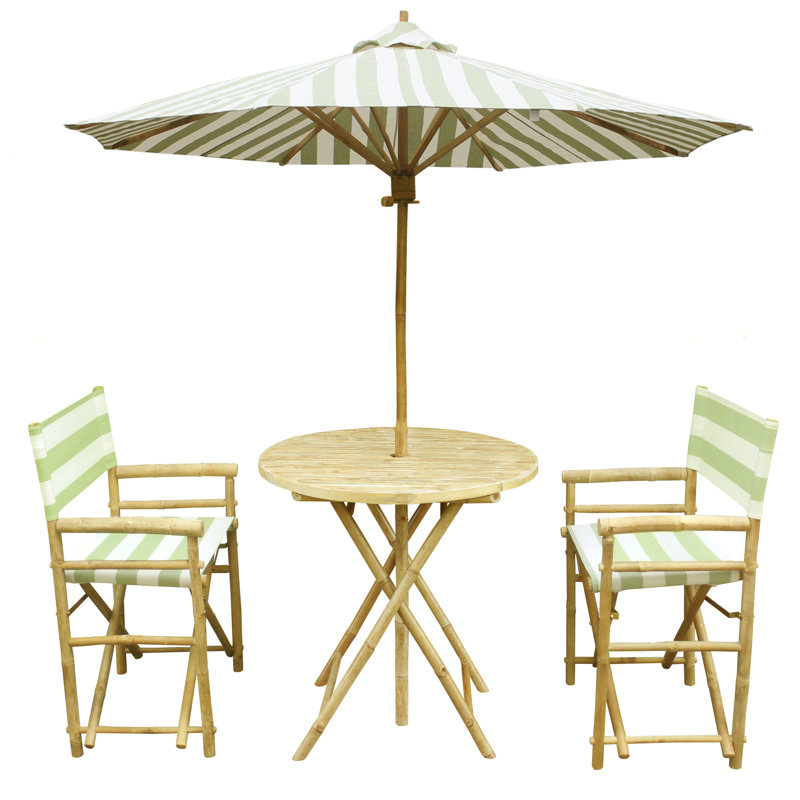 Ensemble repas 4 pièces avec parasol