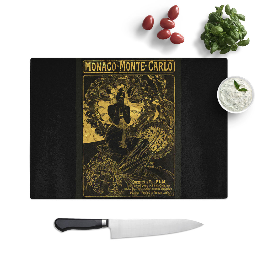 Monaco Monte Carlo by Alphonse Mucha Chopping Board