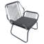Fauteuil club moderne à deux accoudoirs, structure en acier