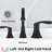 Matte Black Bathroom Sink Faucet 8" Widespread - 2 Handle 3 Hole 360 Swivel Spout, Scratch Texture, Water Efficient, Effortless Install Procedure Lavatory 2 Scratch- Surface, Saving, Simple Method-124242024
