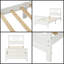 Lit plateforme simple en bois de pin massif avec tête et pied de lit à panneau, blanc - aucun sommier requis-1617097507