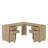 60"W L-Shaped Desk With 2 USB Ports and 3 Power Ports, Storage-201469354
