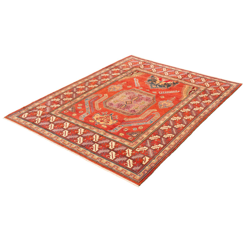Decie One-of-a-Kind 6'11" X 9' New Age Wool Area Rug in Red