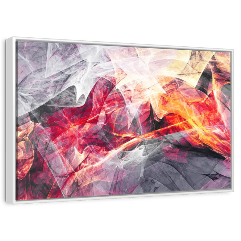 Lohan, le feu à l'intérieur, 13 po x 9 po, Cadre flottant blanc