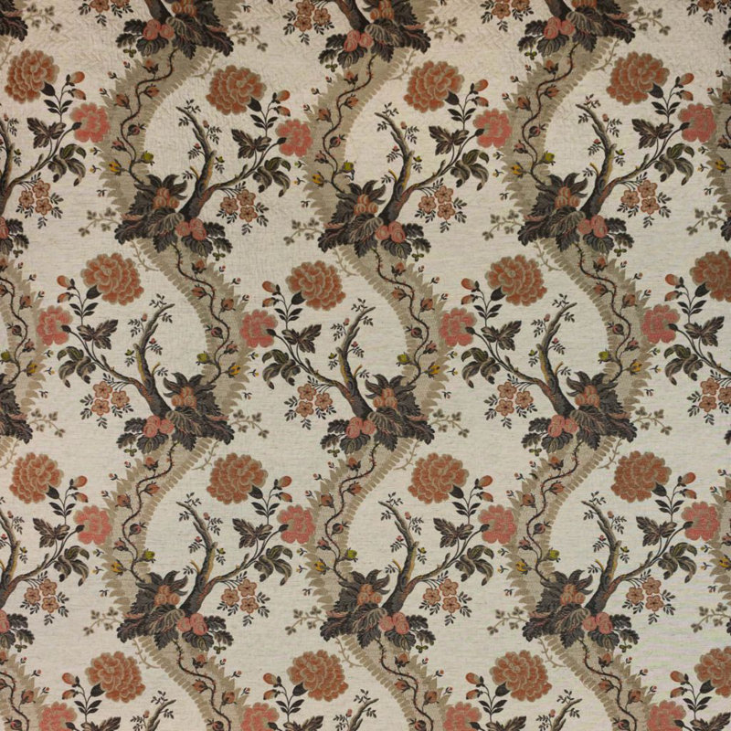 Luxe Balmoral Garden Fabric, Rosewood