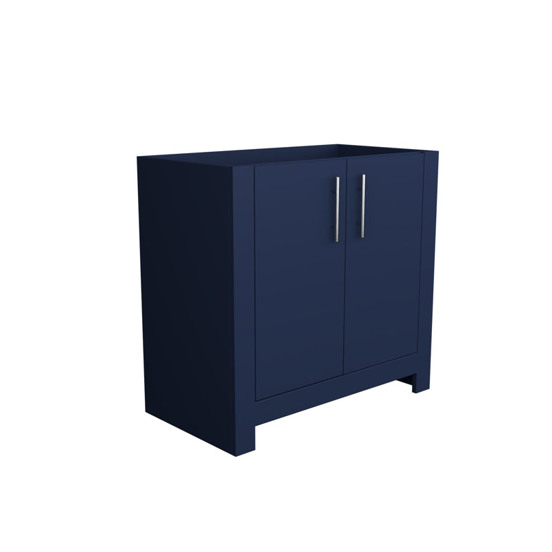 Austin 35.25" Navy Blue Freestanding Bathroom Vanity Cabinet