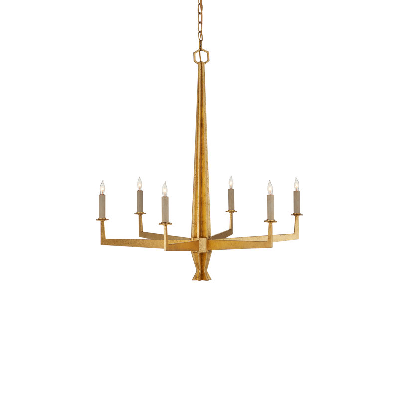 Goldfinch 6 - Light Wrought Iron Chandelier