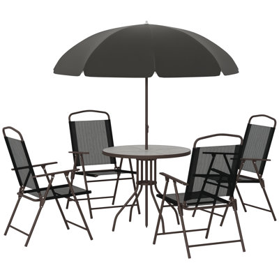 Steel Patio Dining Set Table,