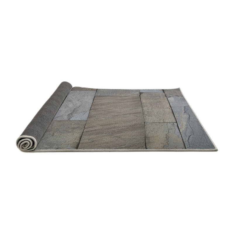 Tapis beige/gris à motifs, Rectangle 6 pi x 9 pi