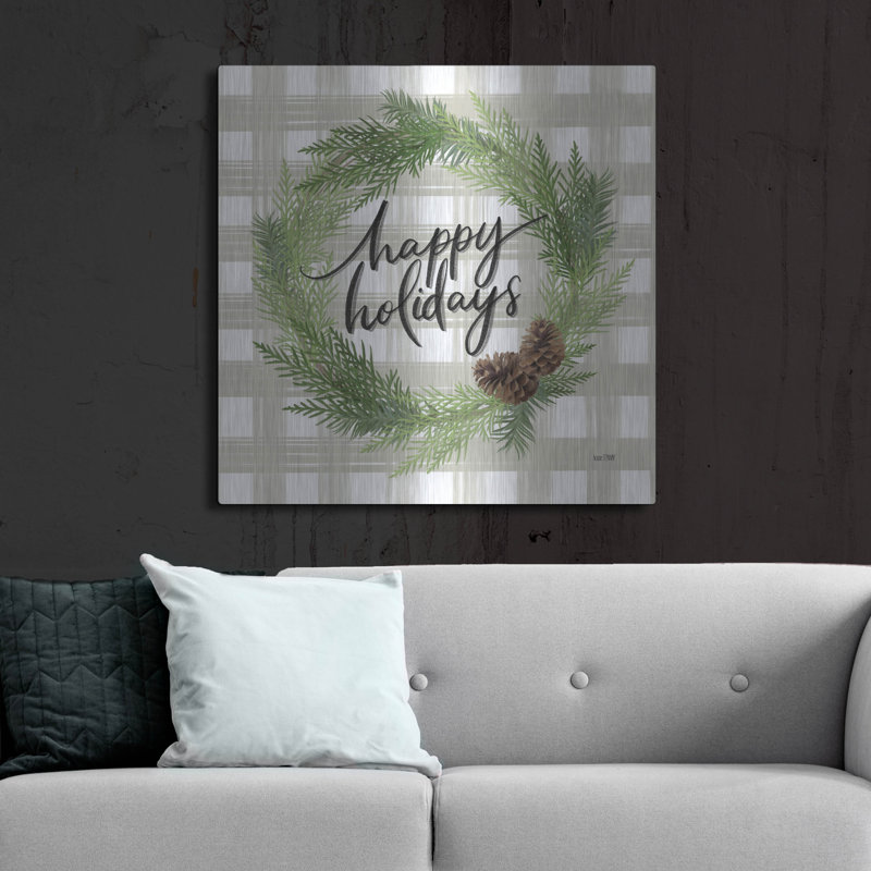 «Farmhouse Christmas Wreath» par House Fenway, H 36 po x l 36 po