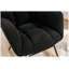 Fauteuil oscillant berçant Modern en tissu avec dossier capitonné, noir