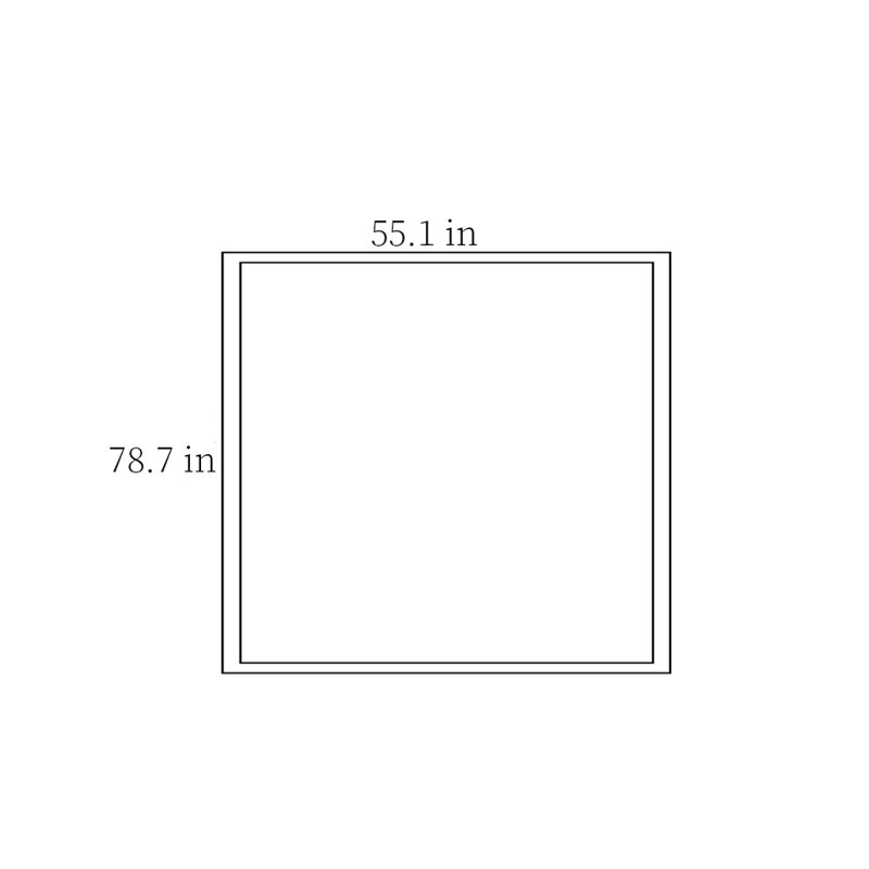 Rectangle Rozel Area Rug with Non-Slip Backing, Rectangle 4'7" x 6'7"