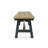 Morones Rectangular Outdoor Bench in Solid Reclaimed Teak with Picnic Style Black Aluminum Legs