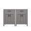 Ensemble de meuble-lavabo moderne 48 po avec lavabo en céramique, meuble de rangement équipé d'un tiroir rabattable et de tablettes à deux niveaux-68489947