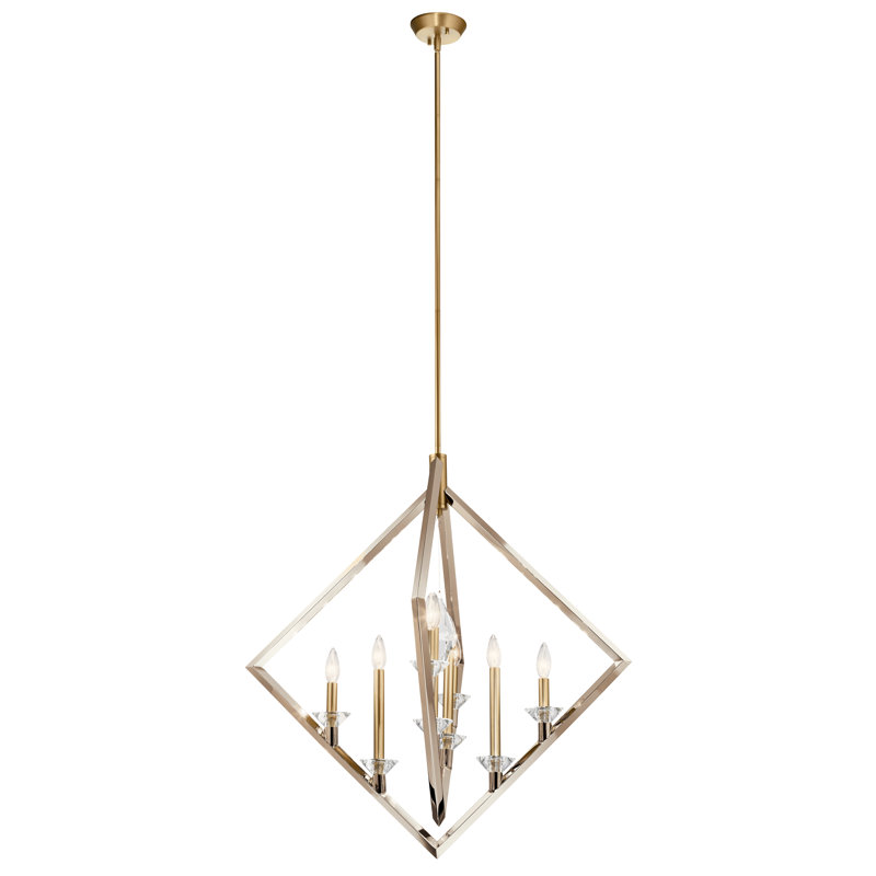 8 - Light Geometric Chandelier