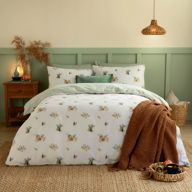 Cotton Abstract Duvet Cover Set with Pillowcases, Kingsize Duvet Cover Set + 2 King Pillowcases