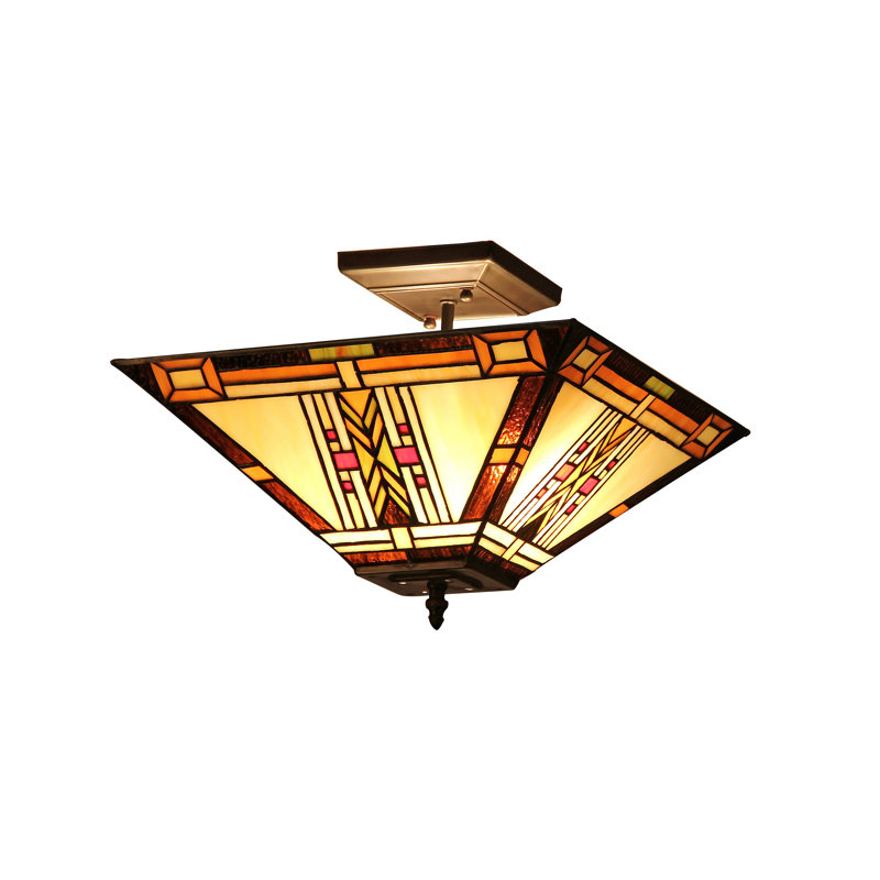 Fournier Glass Semi Flush Mount