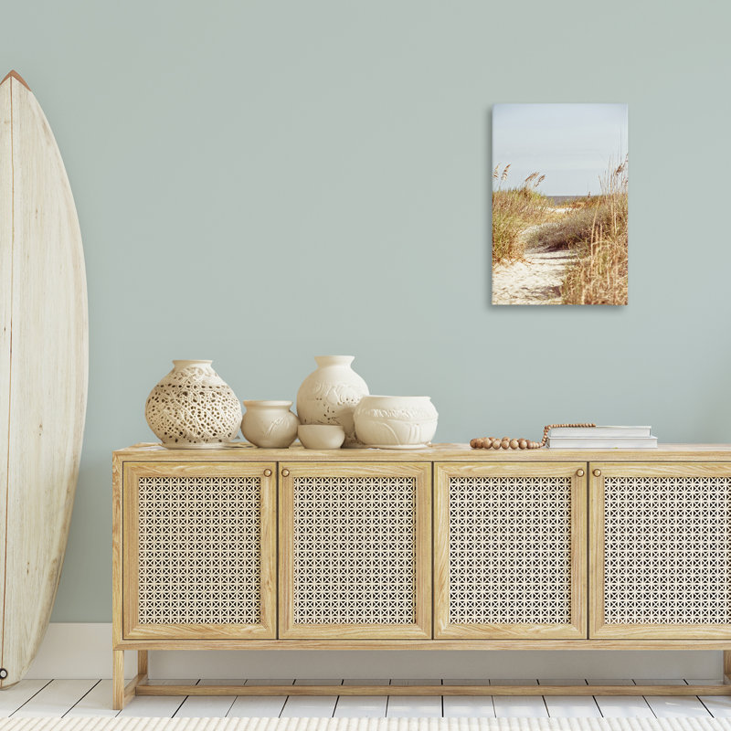 "Sandy Path with Reeds", art mural sur toile par Susan Bryant, H 30 po x l 20 po