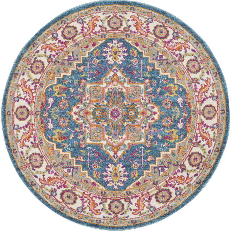 Tapis floral Floral, Rond 4 pi