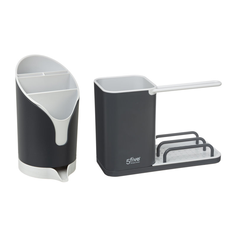 Plastic Utensil Crock, Grey