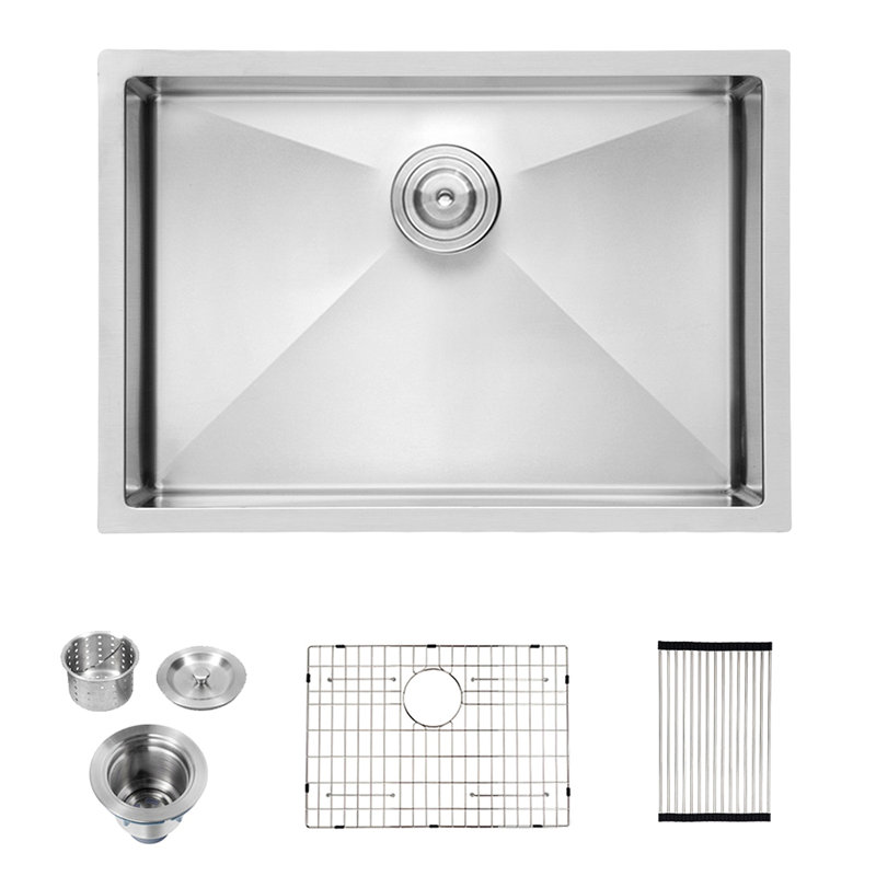 Évier de cuisine encastrable 28 po - évier de cuisine encastrable 28 po x 18 po x 10 po en acier inoxydable de calibre 16 profond