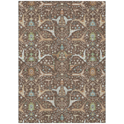Machine Washable Indoor/Outdoor Boruta ACN2250 Global Rug