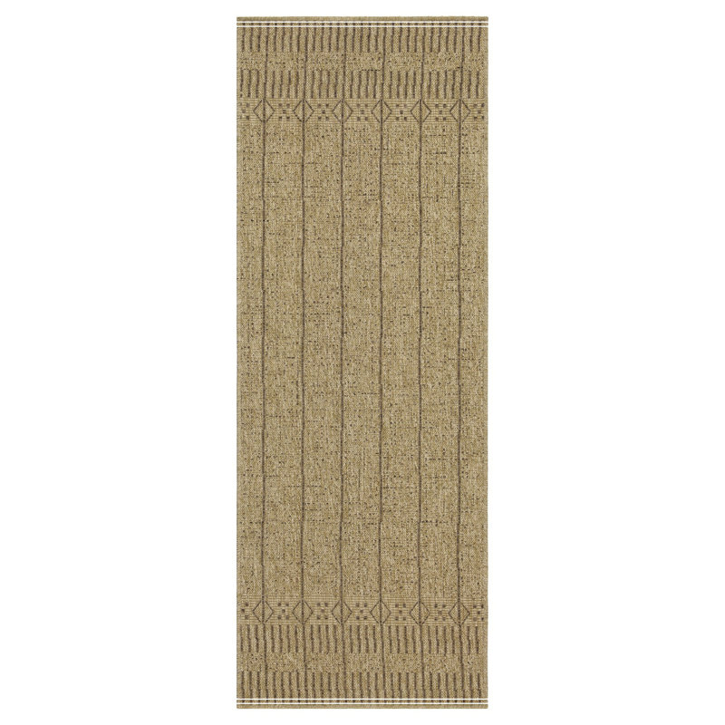 Jute/Mocha Indoor/Outdoor Area Rug, Runner 2'7" x 7'3"