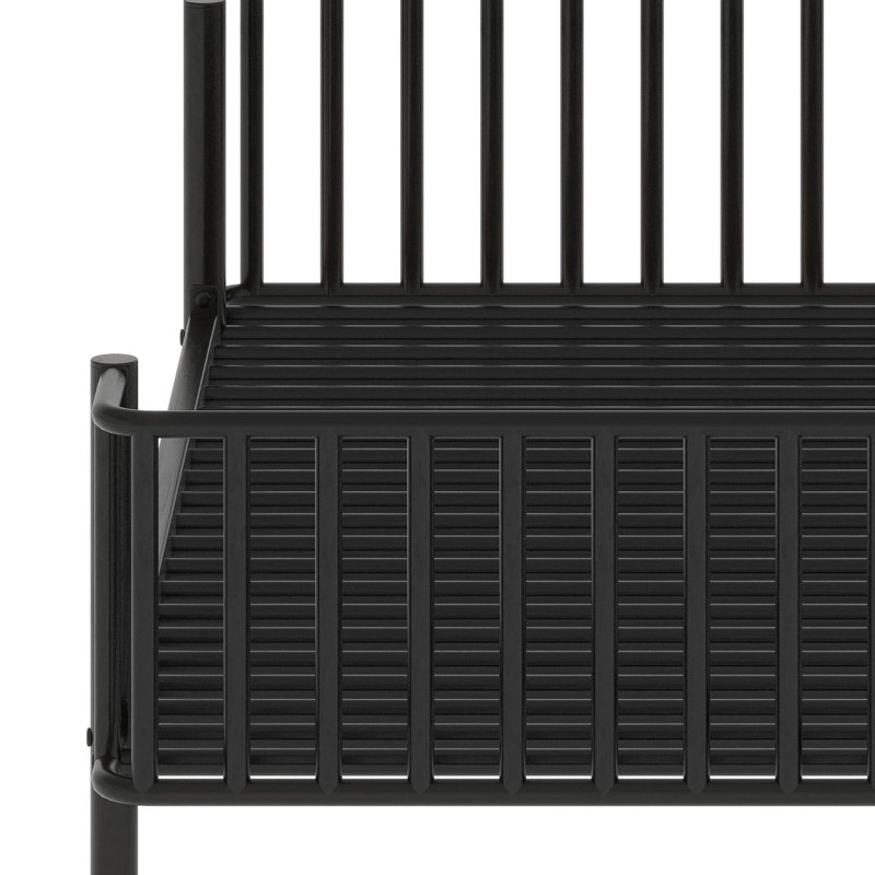 Metal Frame Daybed with Slat Support, Black
