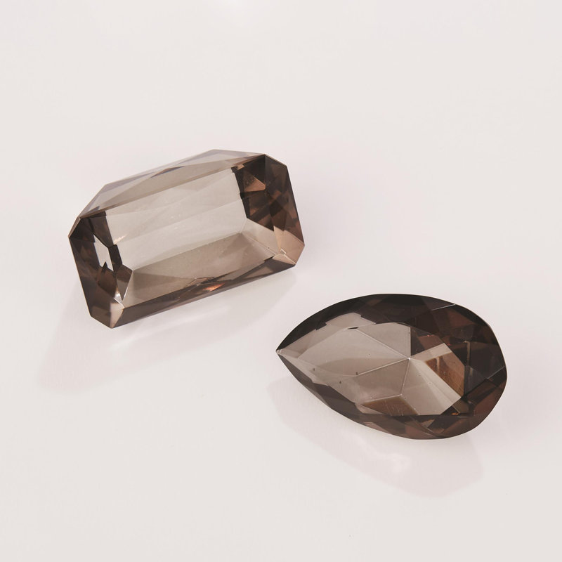 Oxford Jewels-Pear, 1" H x 2.5" W x 1.5" D, Gray