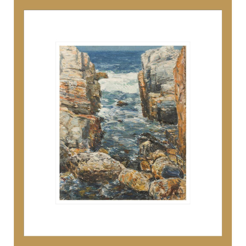 The South Gorge Appledore Isles of Shoals (The Gorge) par Childe Hassam, impression giclée encadrée, H 15,51 po x l 13,75 po