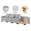 Canapé modulaire en L de 130 po avec repose-pieds avec rangement-1147246777