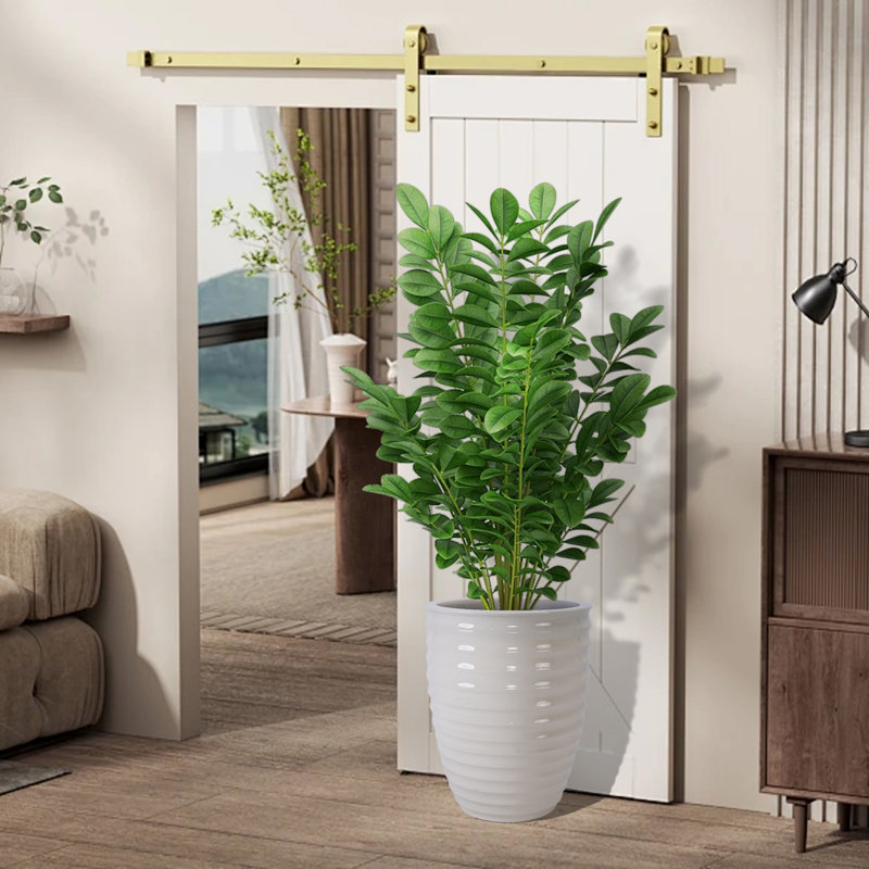 Jardinière moderne pour la maison, le patio et le jardin, Blanc lait