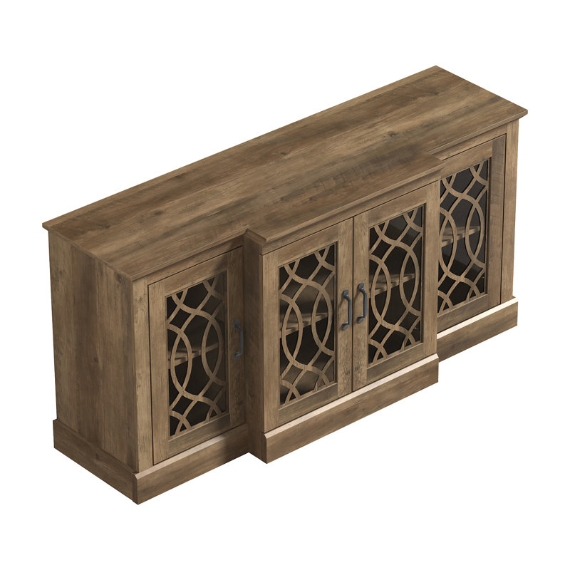 Buffet large 4 portes Eleana, Brun