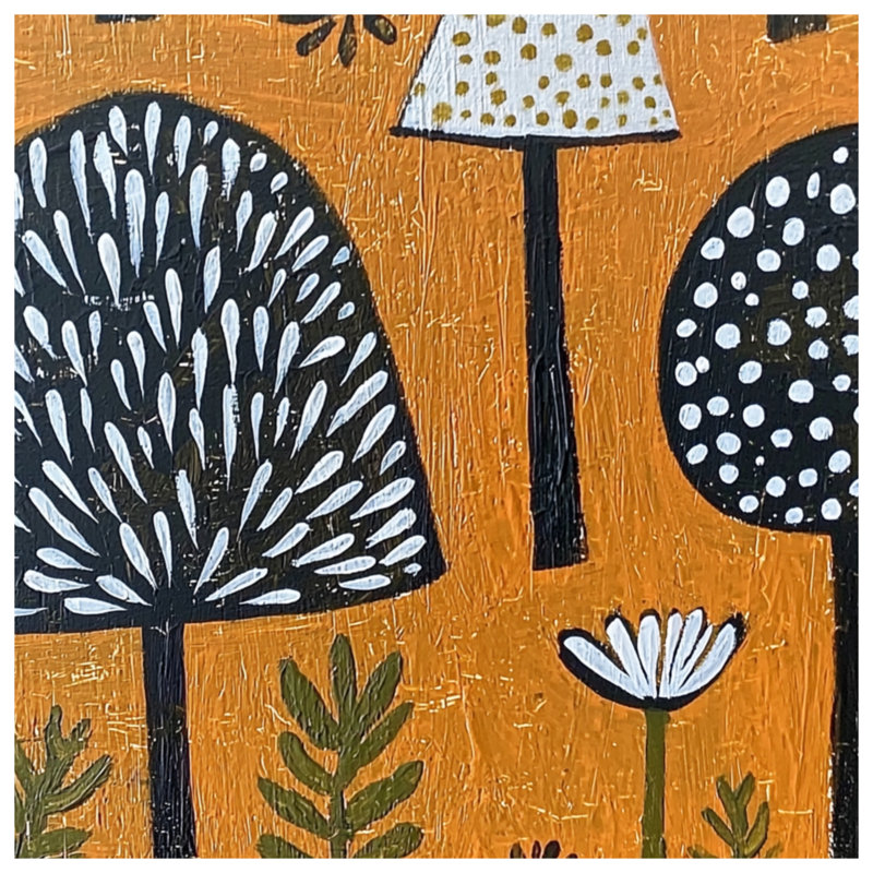 Couvre-lit matelassé Abstract Mushroom Illustration toutes tailles, Très grand lit