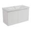 Meuble-lavabo mural de 91 cm (36 po) avec lavabo en céramique et armoire en MDF