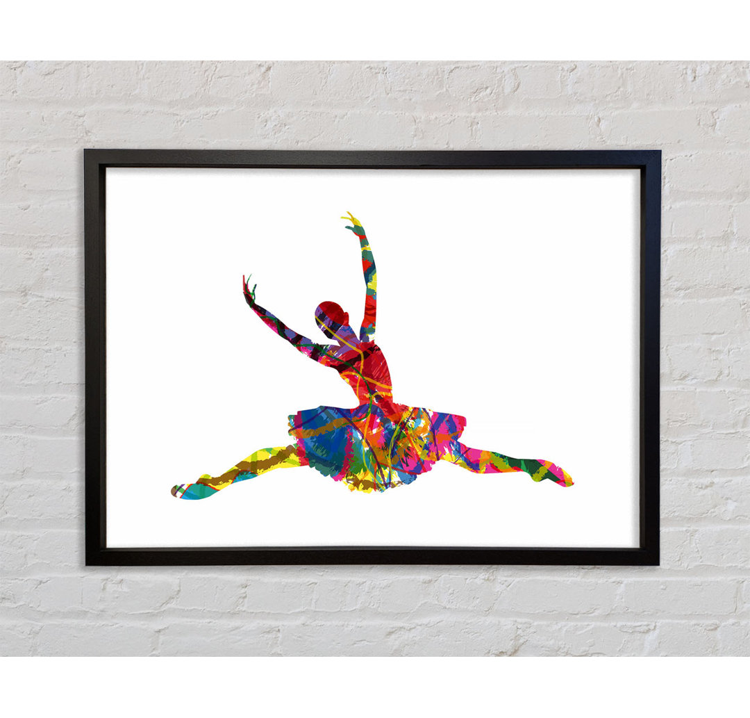 Rainbow Ballerina 2 - Einzelner Bilderrahmen Kunstdrucke auf Leinwand