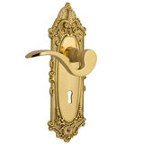 Victorian Plate Passage (Hall & Closet) with Decorative Keyhole and Manor Lever