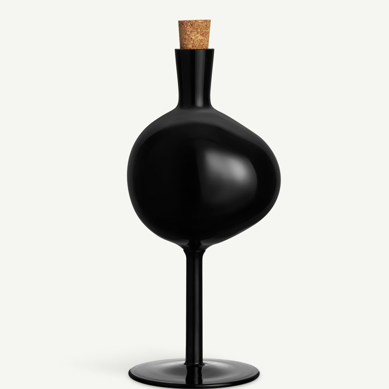 Grande bouteille Bod, H 12,05 po x l 5,06 po x P 5,06 po, Noir