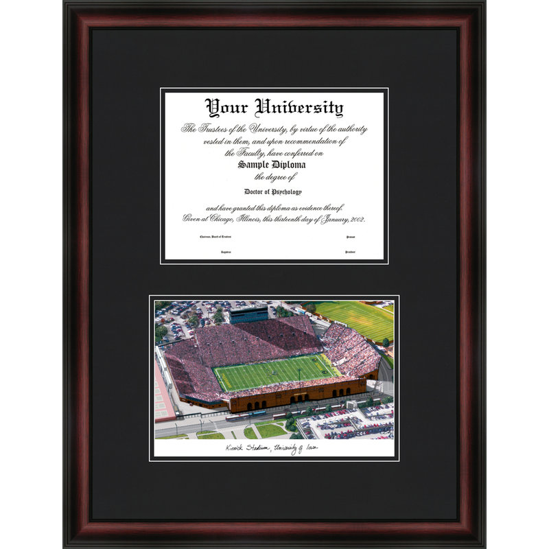 Cadre de diplôme de diplomate iowa hawkeyes NCAA