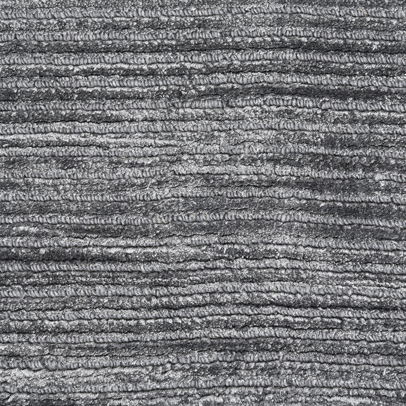 Cordi Hand Knotted Striped Area Rug in Gray, Rectangle 3' x 5'