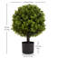 22 "Arbres artificiels en forme de topiaire en buis en pot pour la décoration de jardin intérieur / extérieur 2 pièces / ensemble